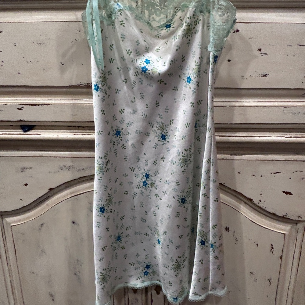 Victoria’s Secret Floral Lace Nightgown - Green and Blue